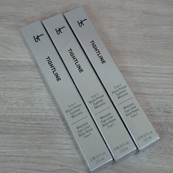 3x IT Cosmetics TIGHTLINE 3-in-1 Black Primer Eyeliner Mascara | 0.118 oz - Picture 1 of 5